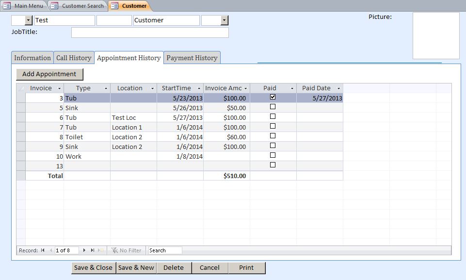 Freelance Contractor Contact Tracking Template Outlook Style | Contact Tracking Database